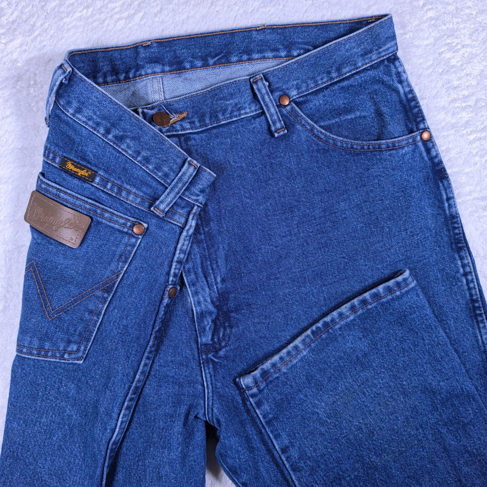 Wrangler 13MWZGK Cowboy Cut Mens 40x32 Blue Denim Straight Leg Western Jeans